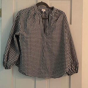 NWOT A New Day black and white gingham blouse size medium